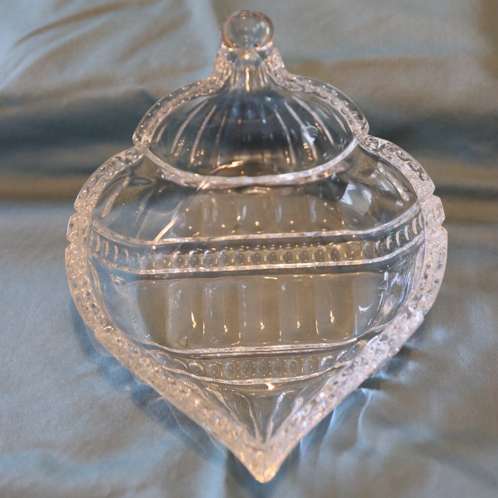 Fifth Avenue LTD 6" Crystal Ornament Glass Dish Holiday Party Decor